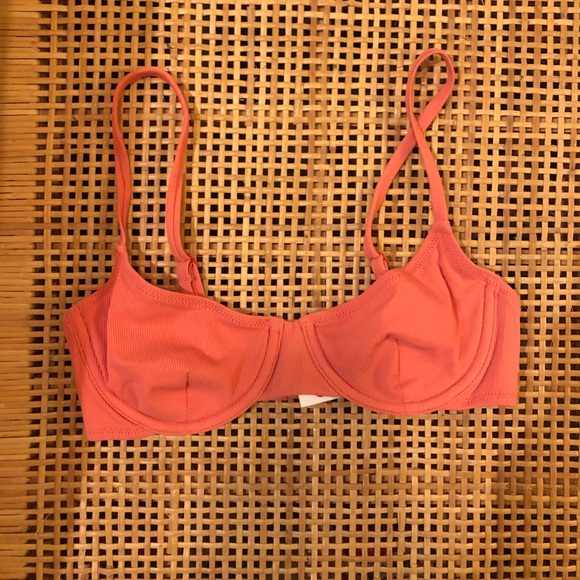 Stars and Stripes salmon bikini top - Picture 1 of 2